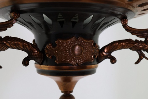 Polska antyczna lampa wisząca Artimex vintage PRL – metaloplastyka Łódź