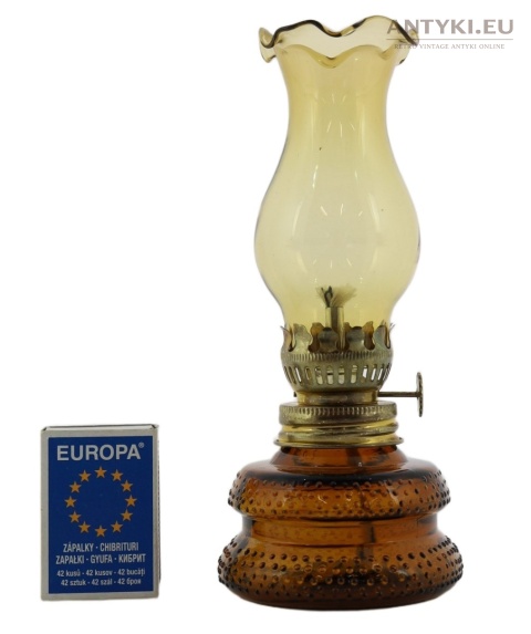 mini lampka naftowa klasyczna szkło