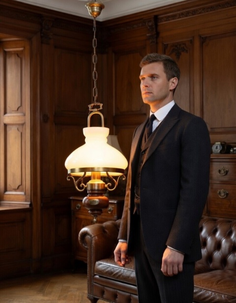 stara lampa wisząca retro z epoki