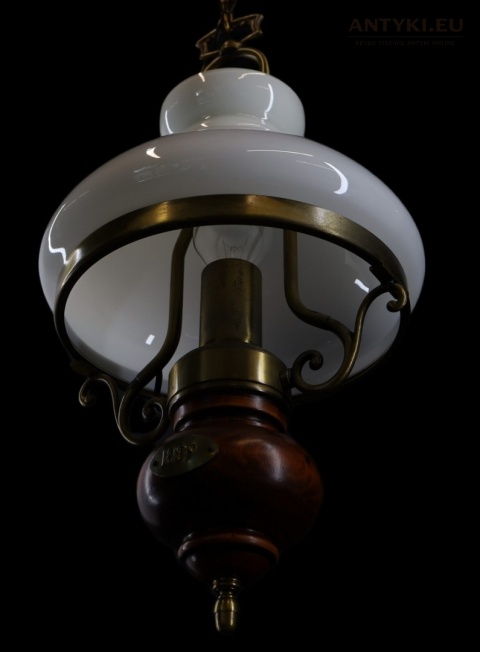 stara lampa sufitowa mosiężna