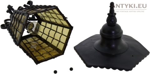 starodawna lampa zewnętrzna metaloplastyka
