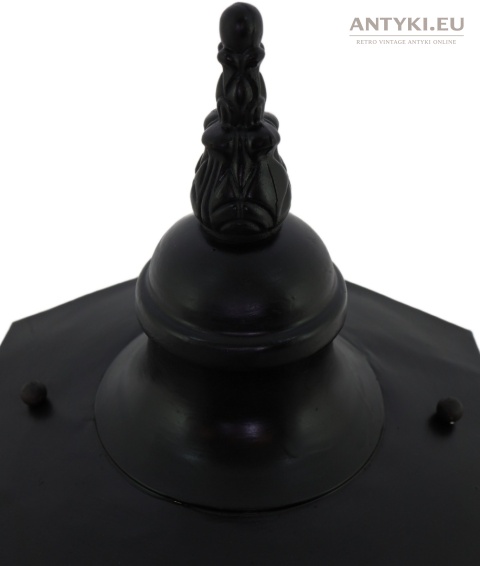Duża kuta lampa latarnia ogrodowa przy bramie i furtce vintage Francja
