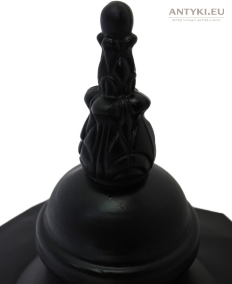 Duża kuta lampa latarnia ogrodowa przy bramie i furtce vintage Francja