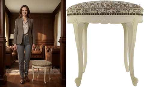 stylowy taboret ludwikowski