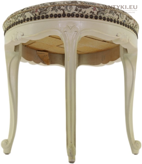 okrągły stylowy taboret ludwikowski