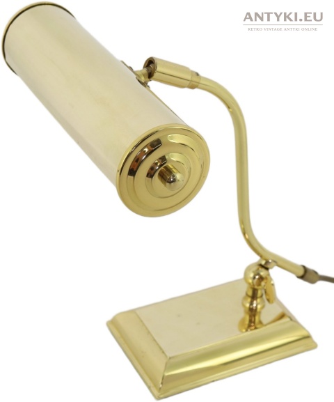 mosiężna lampka bankierska vintage