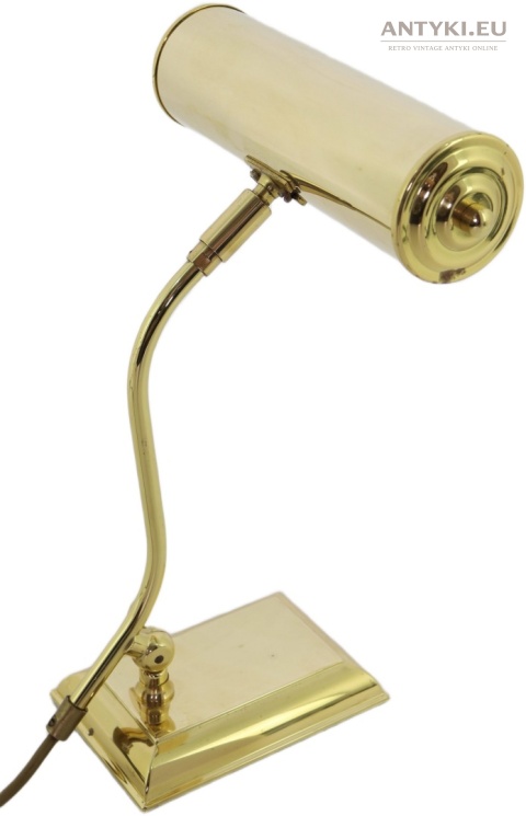 lampka bankierska mosiężna retro