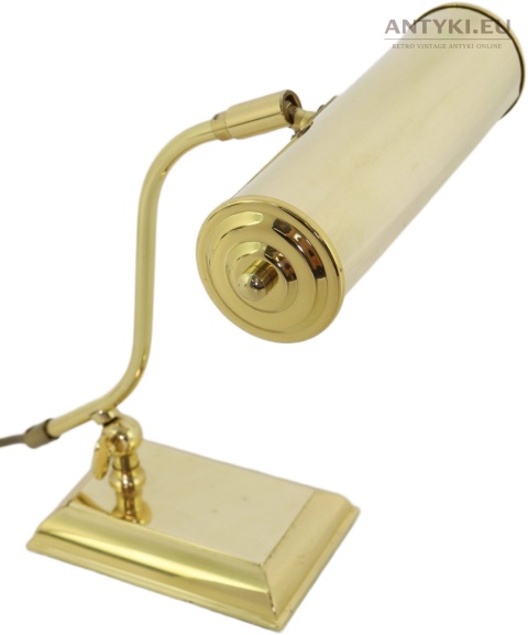 mosiężna lampka bankierska na biurko