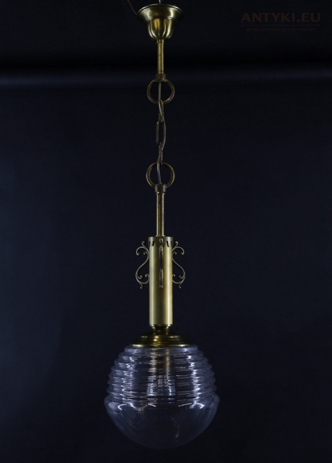 sufitowa klasyczna lampa Chesterfield z mosiądzu