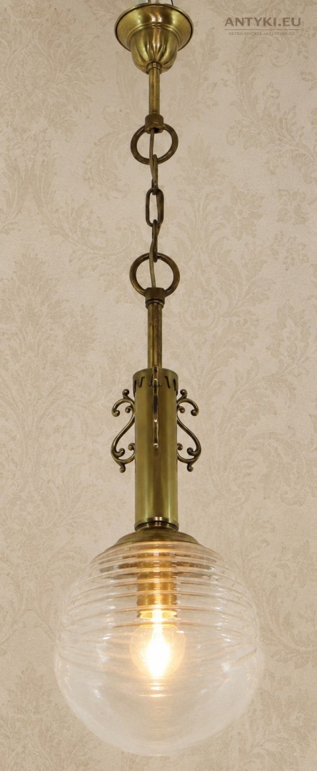 wisząca lampa Chesterfield z oryginalnym kloszem
