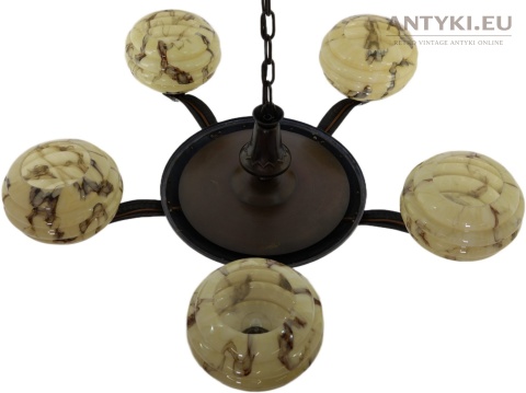 art deco lampa salonowa niemiecka