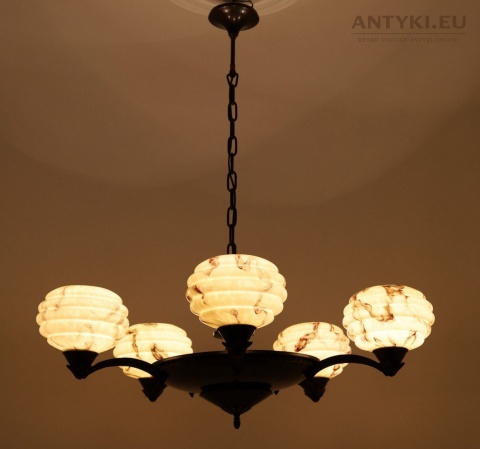 żyrandol do salonu art deco