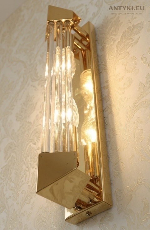 kinkiet mosiężny vintage art deco