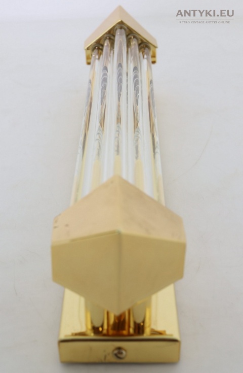 art deco kinkiet mosiężny