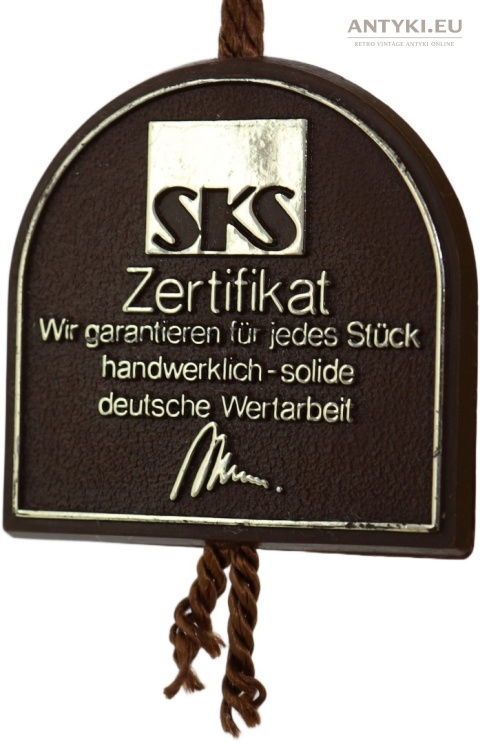 XL! Duży mosiężny wazon dzban SKS Germany 54 cm ze szklanym wkładem vintage