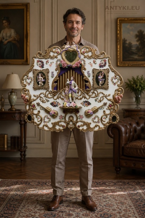 antyczny panel ścienny rococo revival
