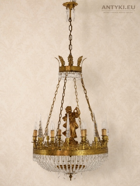żyrandol louis xv z kryształami