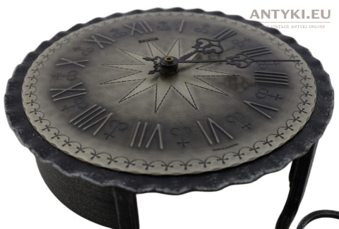 XL! Duży stylowy metalowy zegar ścienny Junghans retro vintage Niemcy