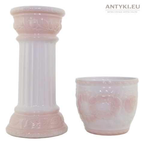 kwietnik ceramiczny z motywem kwiatowym