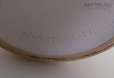 Antyczny ceramiczny kwietnik Scheurich West Germany vintage – kolumna z donicą
