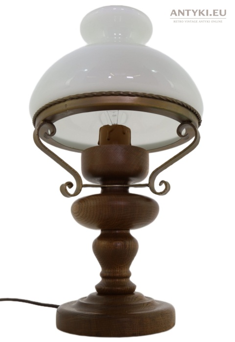 xl lampa stołowa z drewna dębowego