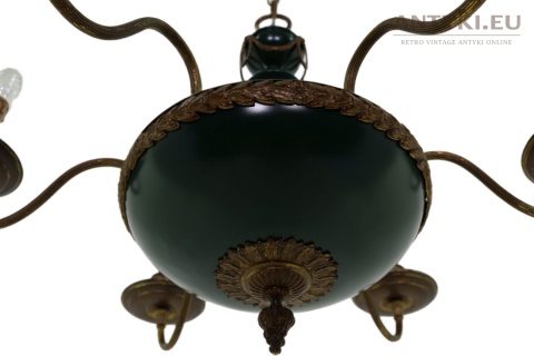 zielony żyrandol empire