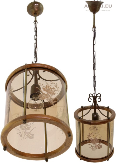 duża lampa wisząca walec vintage