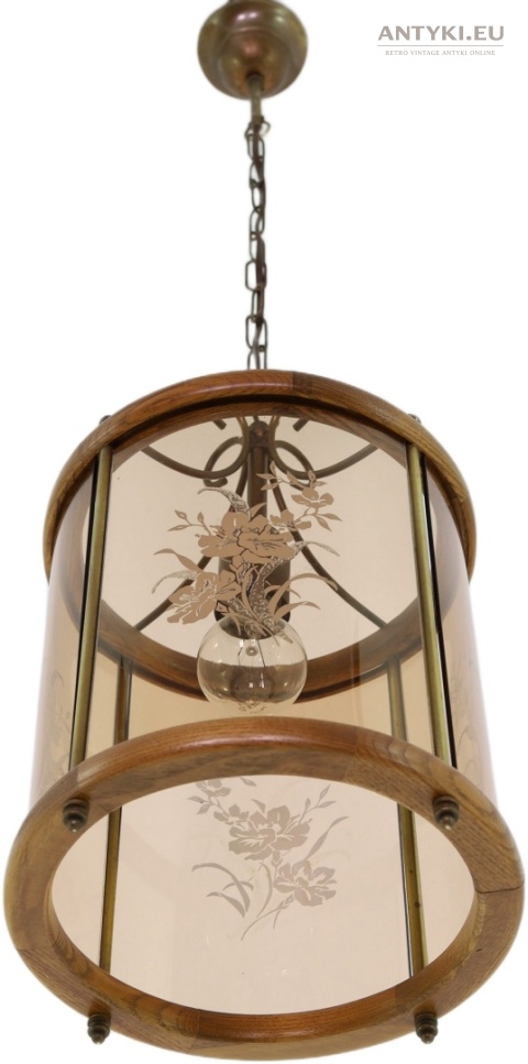 rustykalna lampa wisząca walec