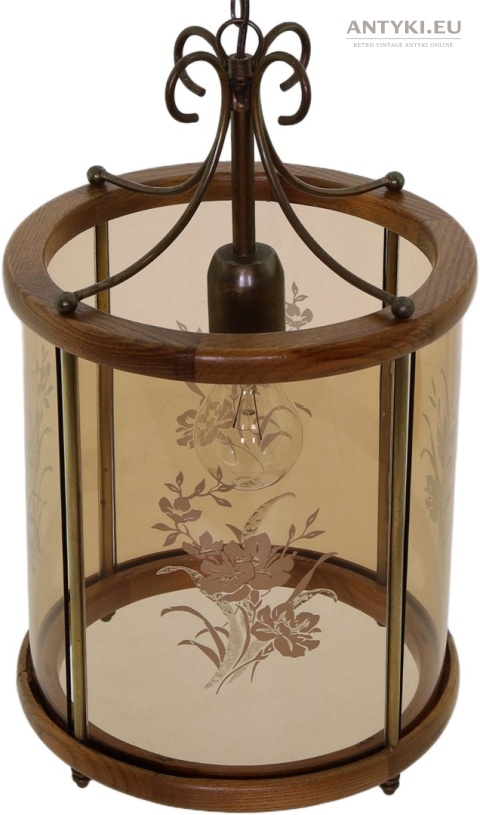 wisząca lampa walec rustykalna