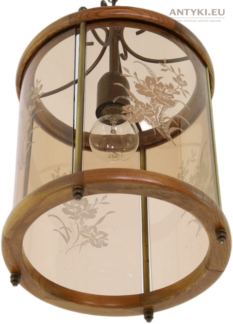 retro wisząca lampa walec