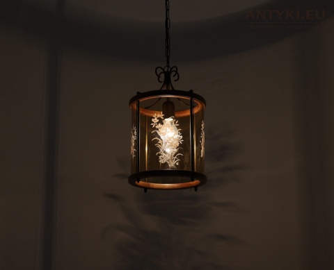 walcowa lampa rustykalna do salonu