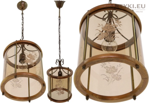 walec szklany lampa kuchenna retro
