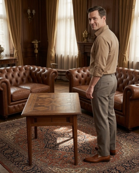 antyczny stolik Biedermeier z Austrii