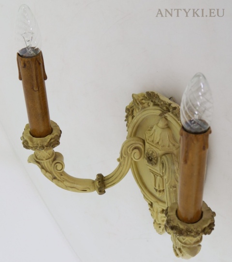 kinkiety francuskie Louis XVI wysokość 43 cm