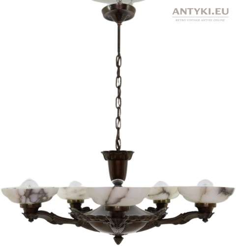 muzealny  żyrandol Art Déco do eleganckiego wnętrza
