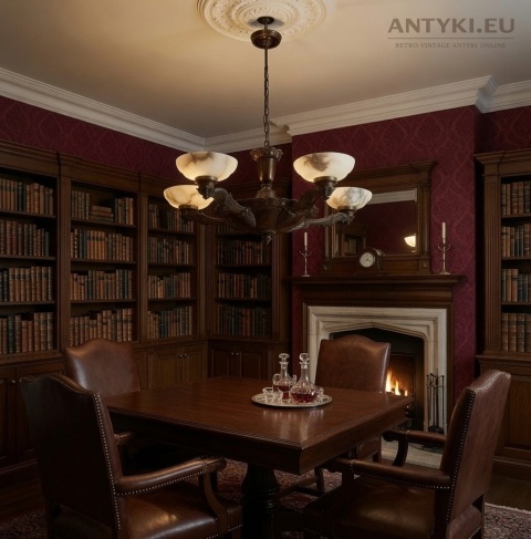 antyczny  żyrandol Art Déco do eleganckiego wnętrza