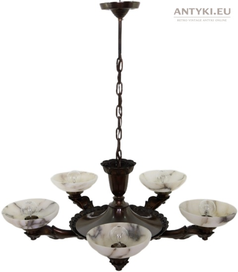 zabytkowy żyrandol  Art Déco do eleganckiego wnętrza