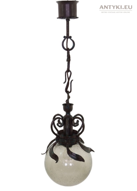 kuta lampa wisząca ze szkłem bąbelkowym