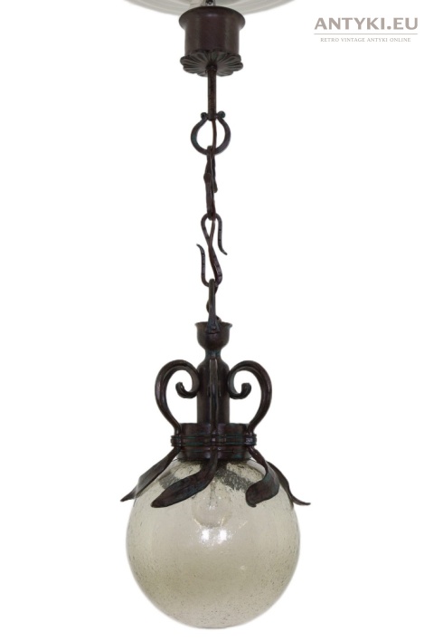 sufitowa dekoracyjna lampa kowalska vintage