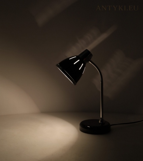 industrial czarna metalowa lampa stołowa z kablem 180 cm