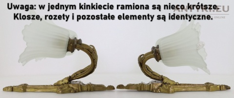klasyczne kinkiety z kloszami przypominającymi dzwonki kwiatów