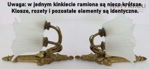 ludwik 15 ozdobne kinkiety z mosiądzu o smukłej formie