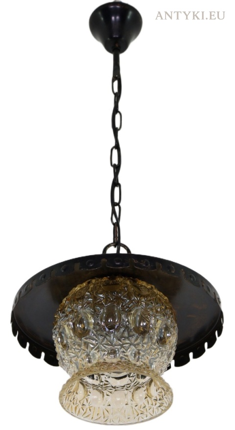 lampa do holu ze szklanym kloszem vintage