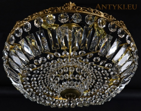 pałacowa plafoniera kryształowa o średnicy 45 cm