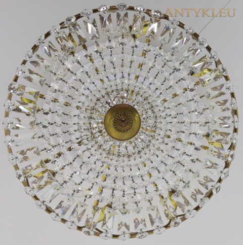 okrąga kryształowa lampa sufitowa plafon