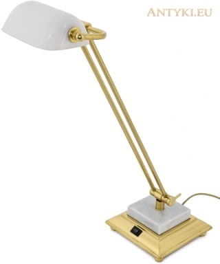 Designerska lampa biurkowa bankierska Delta-Leuchten – podwójne ramię, lata 70.