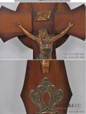 Krzyż krzyżyk z Jezusem Inri Krucyfiks Jezus antyk