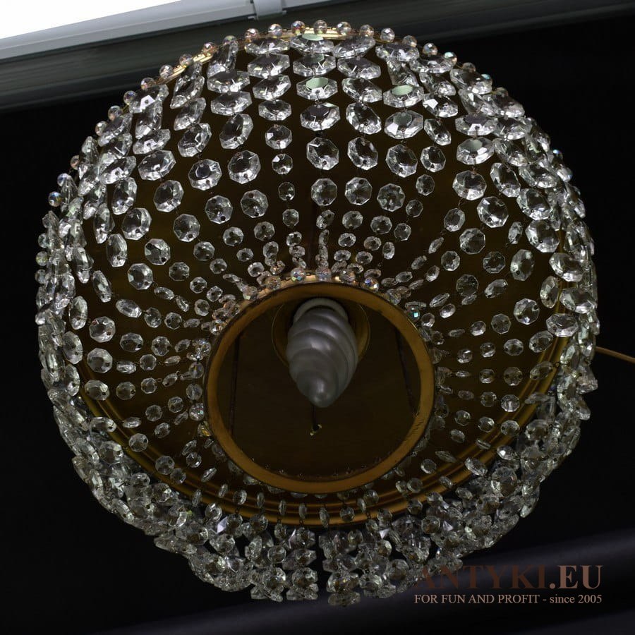 Kryształowy plafon pałacowy antyk lampa z kryształami na sufit