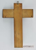 Krzyż łaciński z Jezusem Chrystusem. Ukrzyżowanie Jezusa Chrystusa. Antyk