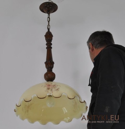 LAMPA DO KUCHNI GANKA GANKU HOLU SZKLANY KWIAT XL